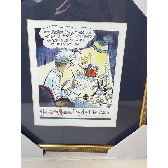 Dennis The Menace Hank Ketchum Giclee Print Limited 236/700 Signed Framed COA - Picture 3 of 16
